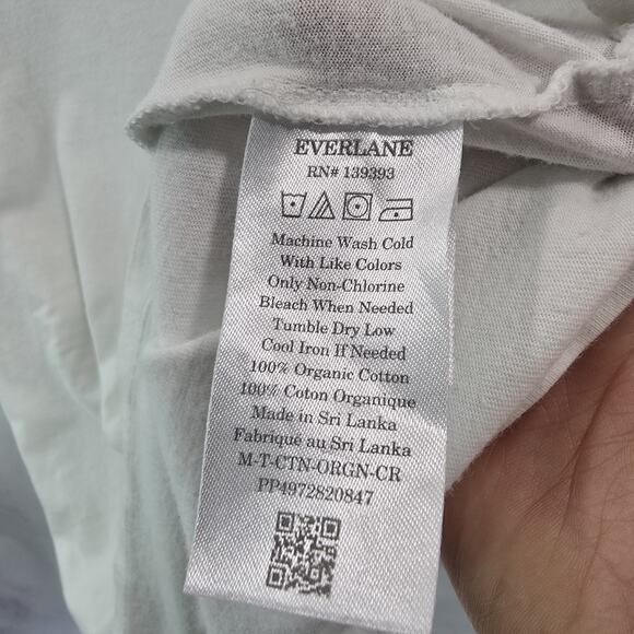 Everlane T Shirt Mens XXL 2X White Short Sleeve Crew Organic Cotton Lightweight - Picture 8 of 10